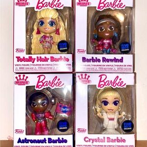 Funko Minis - BARBIE - Set Of 4 Commons.  five below exclusive!
